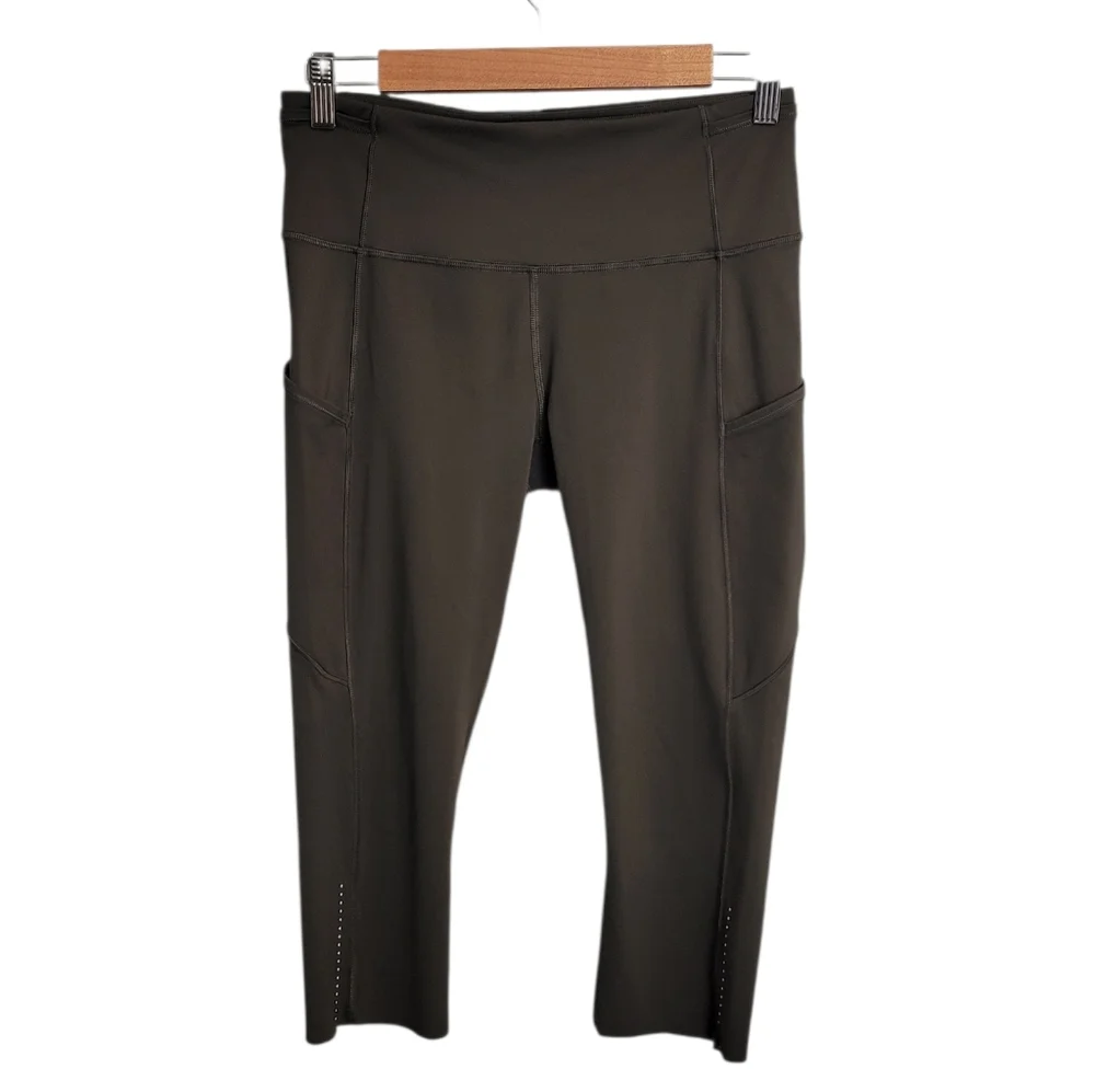 Lululemon Fast & Free Crop II Leggings *Nulux in Dark Olive
